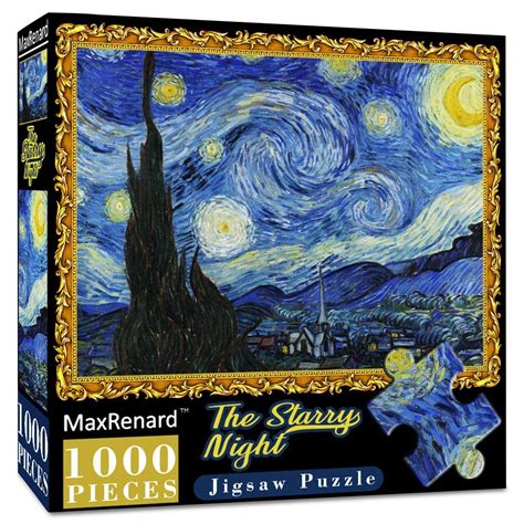 Maxrenard Starry Night Puzzle 1000 Pieces Van Gogh Puzzle 1000 Piece