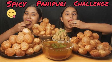 Spicy🔥unlimited Panipuri Challenge In Just 5 Mins Golgappa Eating Fuchka Patase Eating😋