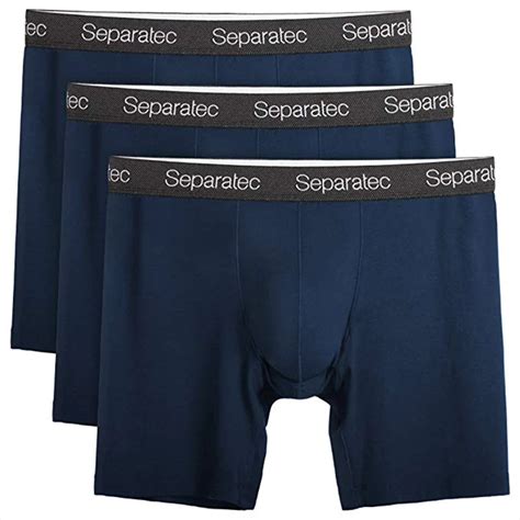 David Archyseparatec Brand Mens Long Boxers 3 Pack Micro Modal Ultra Soft Dual Pouch Scrotum