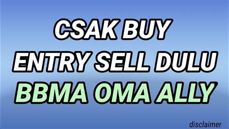 CARA ENTRY DI CSAK H4 BBMA OMA ALLY Forextrading Forexstrategy