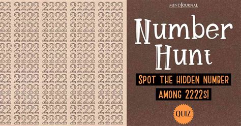 Numbers Optical Illusion Find The Secret Number Hidden Among 2222s