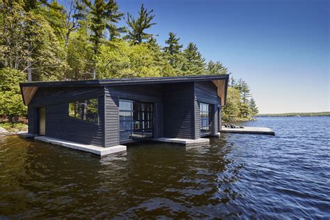 Muskoka Contemporary Boathouse — Sprout Studios Lakefront Living