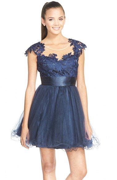 Access Denied Navy Blue Lace Cocktail Dress Prom Dresses Short Fit And Flare Cocktail Dress