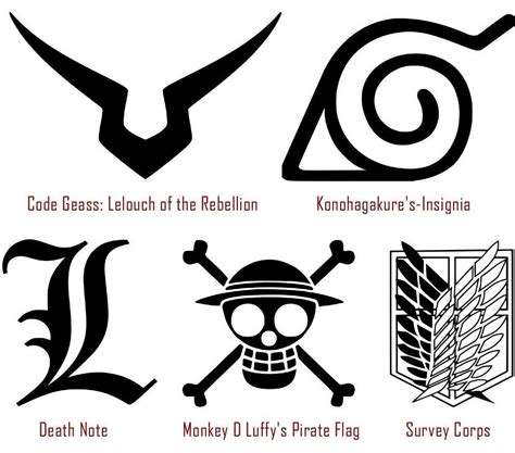 Anime Symbols Vinyl Decal Sticker Car Window Death Note Pirate Flag