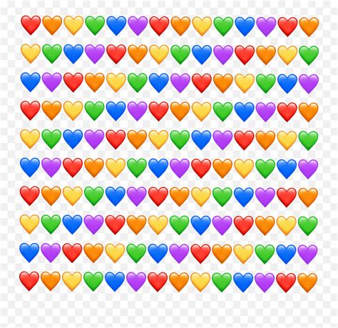 Emoji Rainbow Hearts Transparent Background Rainbow Emojis Free
