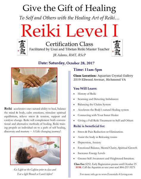 Reiki Level 1 Certification Course Aquarian Bookshop