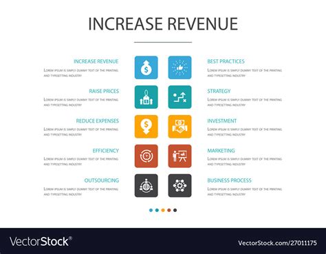 Increase Revenue Infographic 10 Option Template Vector Image