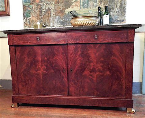 A buffet in your home is not what she would think. Marble & Mahogany Buffet | Au Vieux Paris Antiques