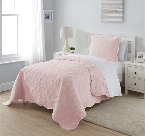 Simply Shabby Chic Pink Rose Piece Quilt Set Twin Walmart