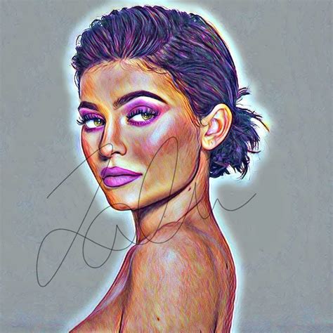 Kylie Jenner Drawing Print Kylie1 Kylie Jenner Drawing Drawings