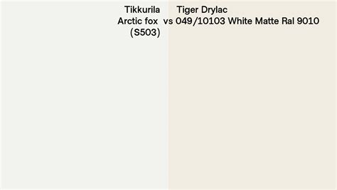 Tikkurila Arctic Fox S Vs Tiger Drylac White Matte Ral