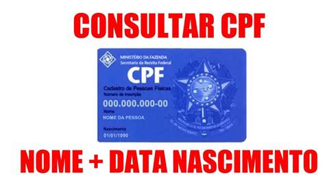 O Saber O Cpf Pelo Nome E Data De Nascimento Tutor Suhu