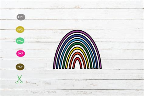 Rainbow Svg For Cricutrainbow Templaterainbow Cut File Svg 572401