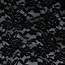 Stretch Lace Fabric  Black Flowers Pattern X10cm Perles & Co