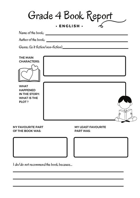 Grade 4 Book Report • Teacha