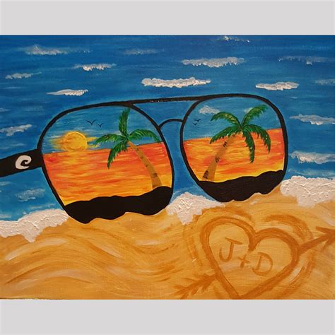 Sunglasses Reflection Gator S Shack Loxahatchee Paint Night Painting Painting Crafts Paint
