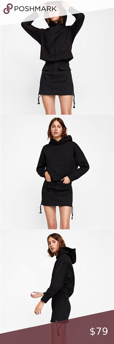 Es sind cropped, regular und oversized fit hoodies mit und ohne. Zara Crop Hoodie 💫 in 2020 | Clothes design, Black cropped ...