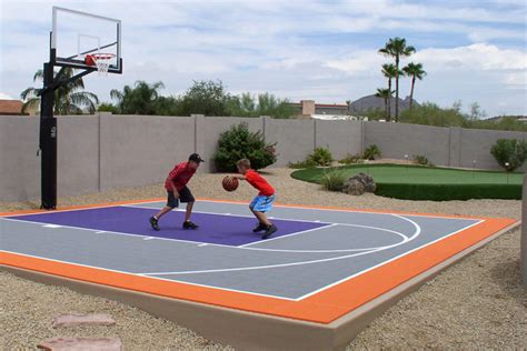 Outdoor surfaces are generally made from standard paving materials such as concrete or asphalt. 6 Reasons to Add a Backyard Court - SYNLawn of Canada