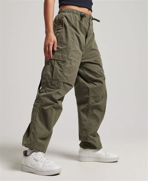 Womens Parachute Grip Pants In Green Superdry