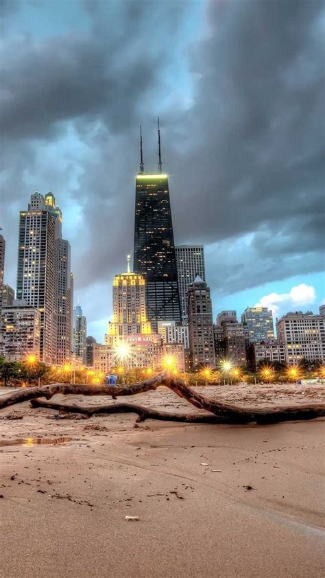 Skyline Chicago Iphone Wallpaper