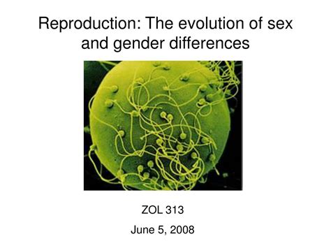 Ppt Reproduction The Evolution Of Sex And Gender Differences
