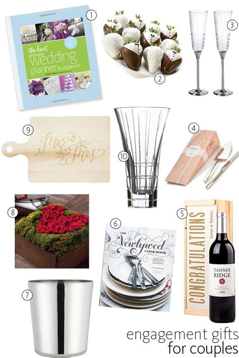 Shop the best traditional and unique engagement gift ideas—they're perfect for an engagement party. 56 Engagement Gift Ideas