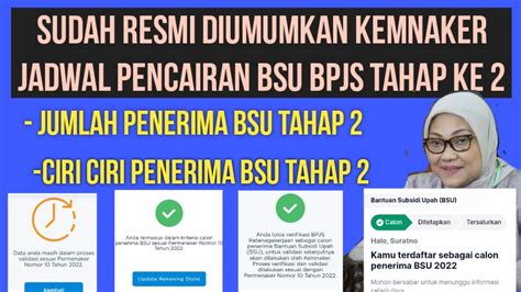 Sudah Diumumkan Jadwal Pencairan Bsu Bpjs 600rb Tahap 2 Dan Cici Ciri