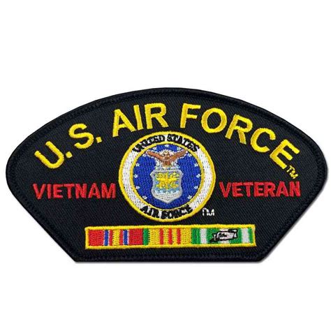 Us Air Force Vietnam Veteran Patch With Ribbons And Eagle Emblem
