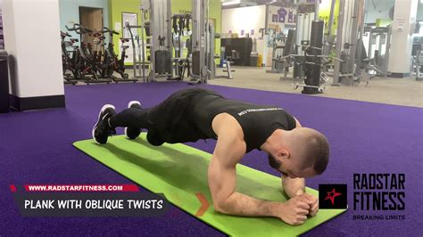Radstar Fitness Forearm Plank With Oblique Twists Core Exercise