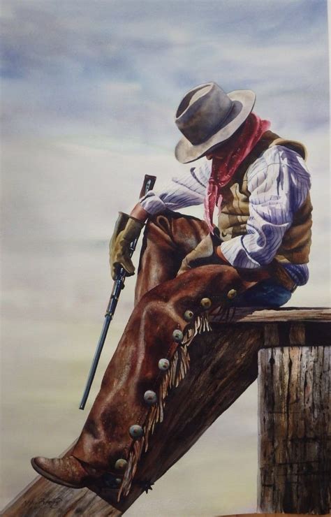 Western Art Paintings Cowboy Photography Wild West Cowboys Font