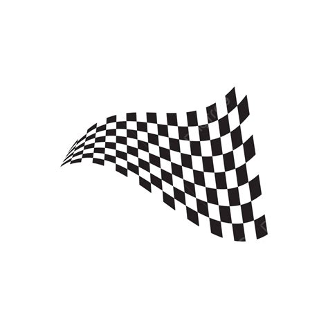 الحد الأدنى من رمز علم السباق وتصميم شعار بداية الرمز المعزول المتجه
