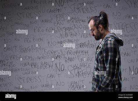 Man Overwhelmed By Stress Stock Photo Alamy