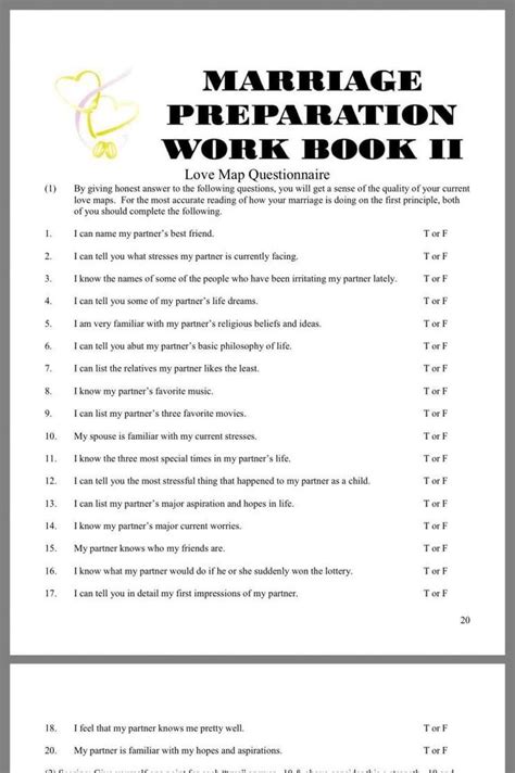 Free Marriage Counseling Worksheets