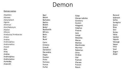 Demon Pictures And Names ~ Alcoolismof