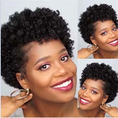 Short Curly Hair Africa Small Black Explosive Head Chemical Fiber High Temperature Silk Wig In