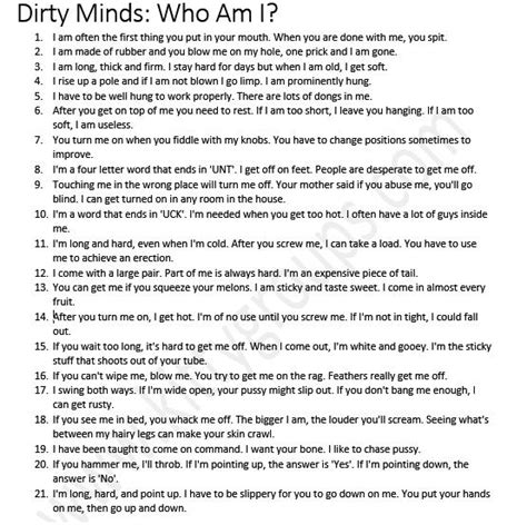 Dirty Minds Who Am I Kitty Party Written Game In English Ladies Night