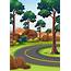 Nature Scene With Road And Forest 433620  Download Free Vectors