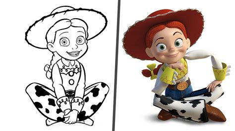 Toy Story 2 How To Draw And Color Jessie Youtube