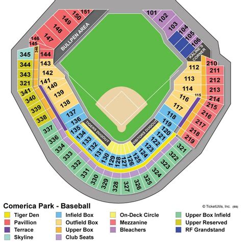 Detroit Tigers Opening Day 2024 Comerica Park Map Irina Marie Ann