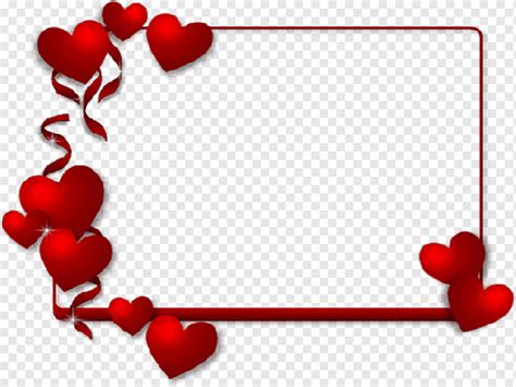 Red Hearts Valentines Day Frames Heart Paper Valentines Day Love