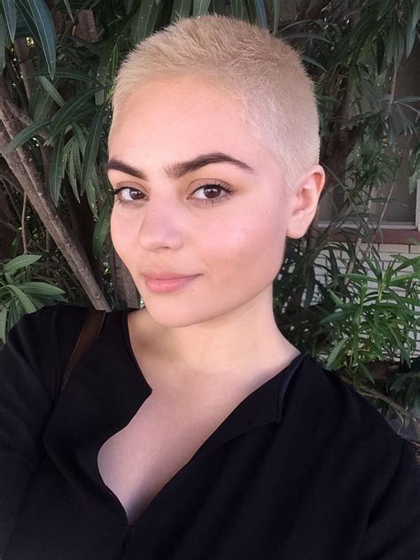 Light Blonde Buzzcut In 2019 Buzzed Hair Women Short
