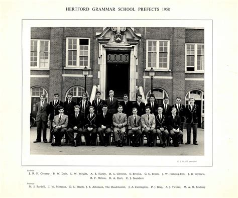 Hertford Grammar School Prefects 1958 Hertford Grammar School Our