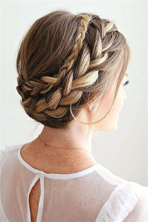 Wedding Hairstyles For Thin Hair Updo With Front Braid