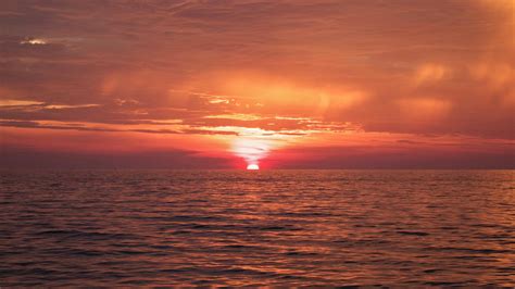 Wallpaper Sea Sun Sunset Landscape Hd Widescreen High Definition