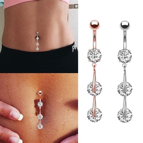 Buy Steel Belly Button Rings Crystal Piercing Navel Earring Belly