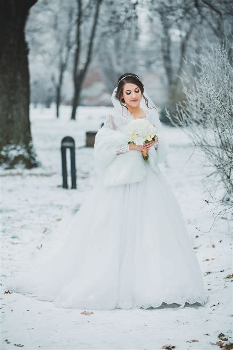 Winter Wonderland Winter Wedding Bride Wedding Dresses Snow