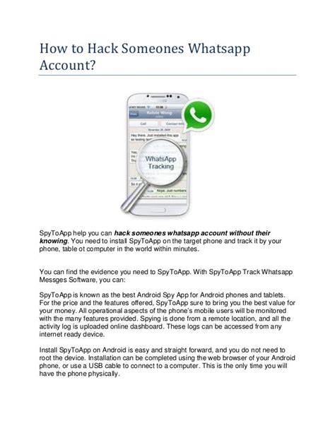How To Hack Someones Whatsapp Account