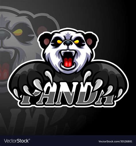 Panda Esport Logo Mascot Design Royalty Free Vector Image