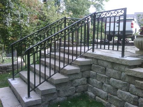 Trendy ft x in white stair rail kit. Marvelous Railings For Outdoor Stairs #11 Wrought Iron ...
