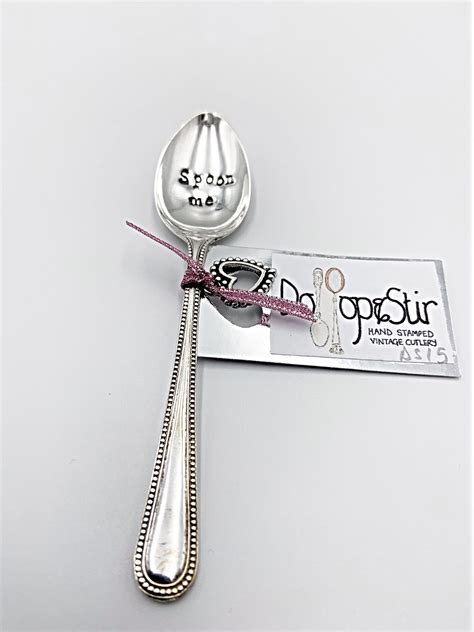 Spoon Me Hand Stamped Tea Spoon Boggle Hole